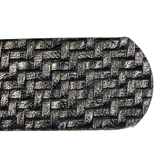 Vince Camuto Faux Leather Reversible Belt Black/Silver-Gray Metallic - Small - Picture 4 of 7